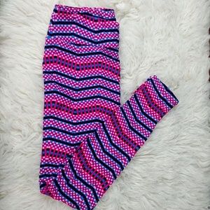 ❇️ SALE❇️Lularoe pink & blk geometric leggings